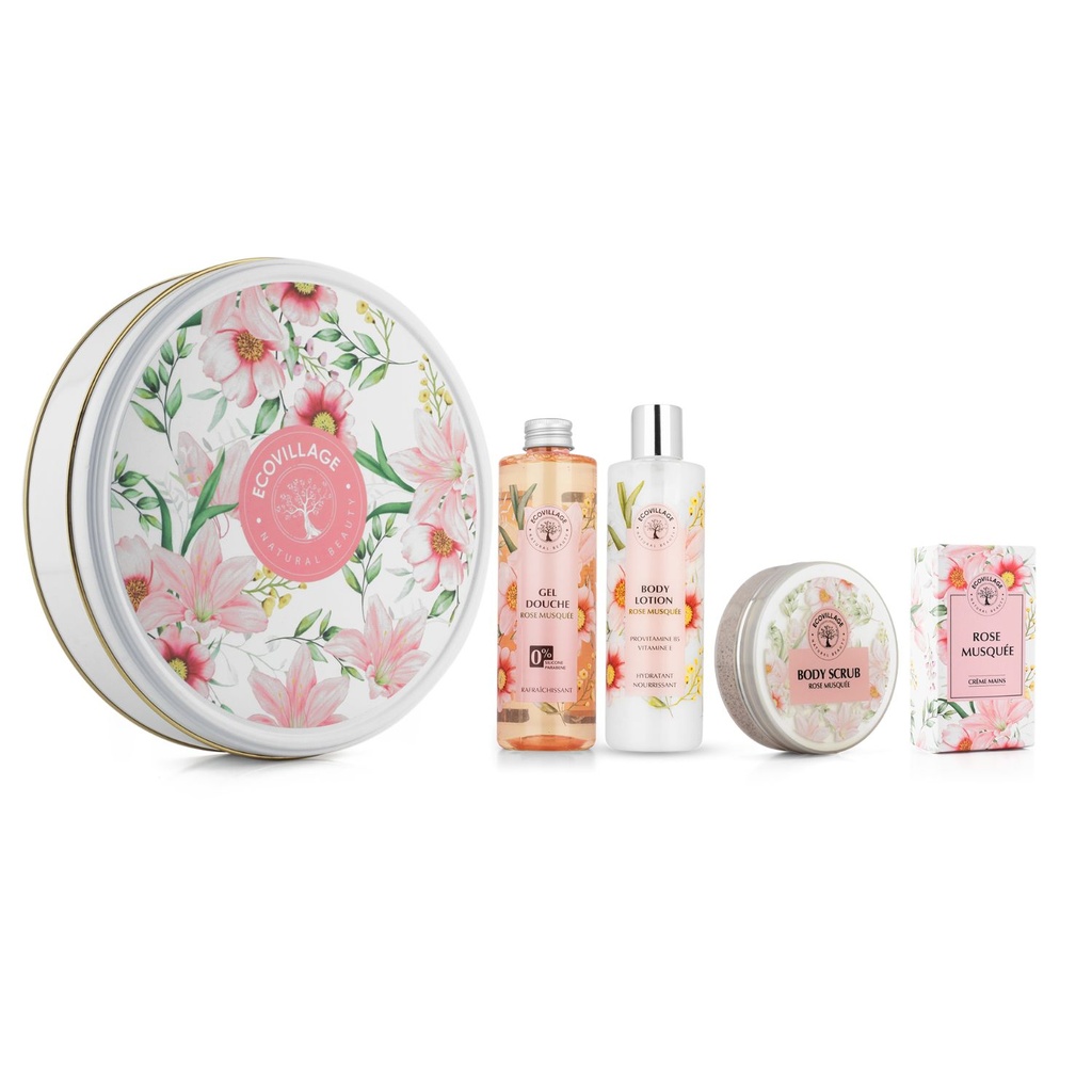 Coffret boite rose musqué