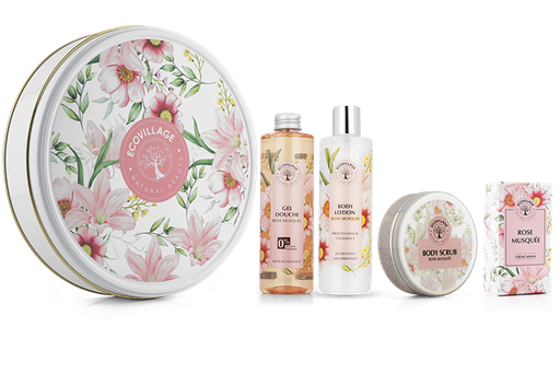 Coffret boite rose musqué